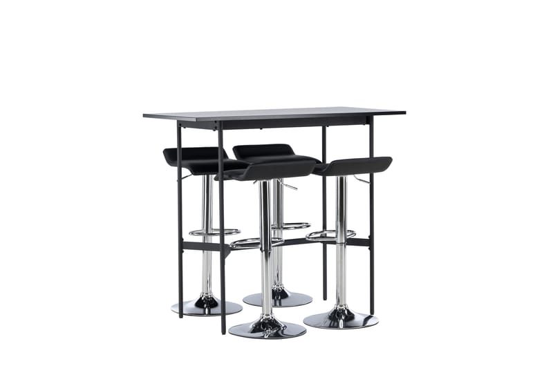 Rax Matgrupp 120 cm Rektangulär med 4 Jonna stolar - Svart - Möbler - Bord & matgrupper - Matgrupper