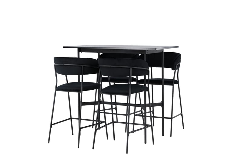 Rax Matgrupp 120 cm Rektangulär med 4 Lui stolar - Svart - Möbler - Bord & matgrupper - Matgrupper