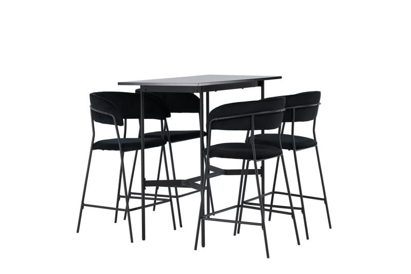 Rax Matgrupp 120 cm Rektangulär med 4 Lui stolar - Svart - Möbler - Bord & matgrupper - Matgrupper