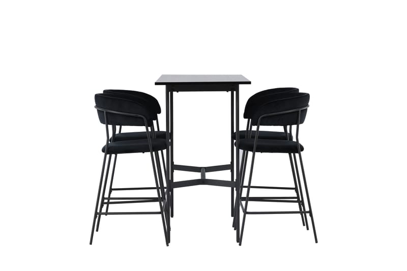 Rax Matgrupp 120 cm Rektangulär med 4 Lui stolar - Svart - Möbler - Bord & matgrupper - Matgrupper