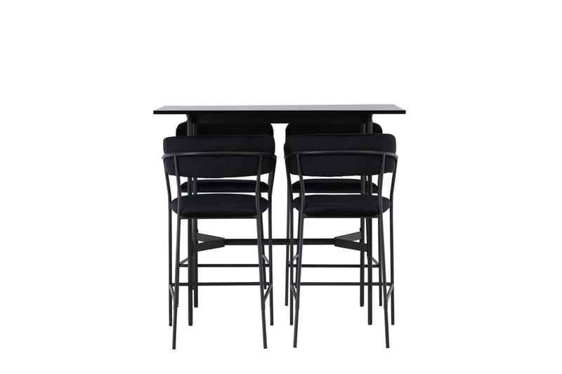 Rax Matgrupp 120 cm Rektangulär med 4 Lui stolar - Svart - Möbler - Bord & matgrupper - Matgrupper