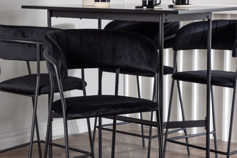 Rax Matgrupp 120 cm Rektangulär med 4 Lui stolar - Svart - Möbler - Bord & matgrupper - Matgrupper