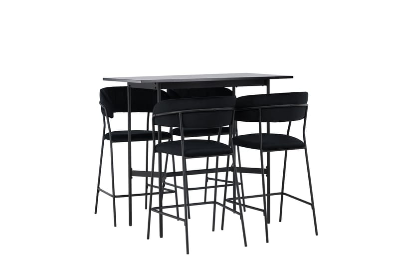 Rax Matgrupp 120 cm Rektangulär med 4 Lui stolar - Svart - Möbler - Bord & matgrupper - Matgrupper