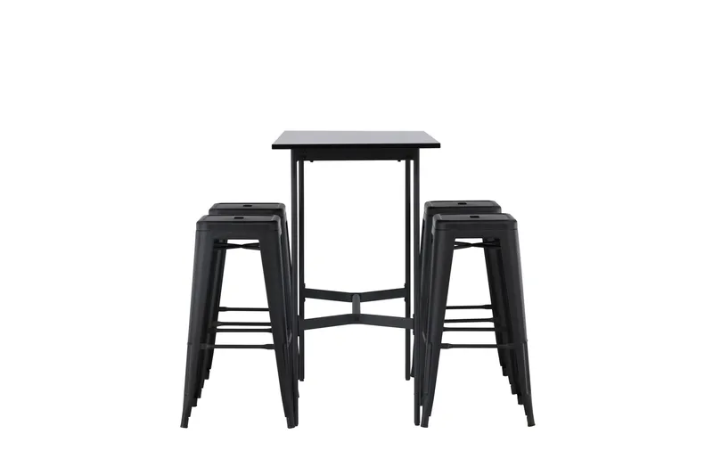 Rax Matgrupp 120 cm Rektangulär med 4 Tempe stolar - Svart - Möbler - Bord & matgrupper - Matgrupper