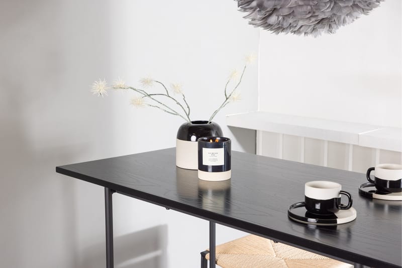 Rax Matgrupp 120 cm Rektangulär med 4 Polly stolar - Svart - Möbler - Bord & matgrupper - Matgrupper