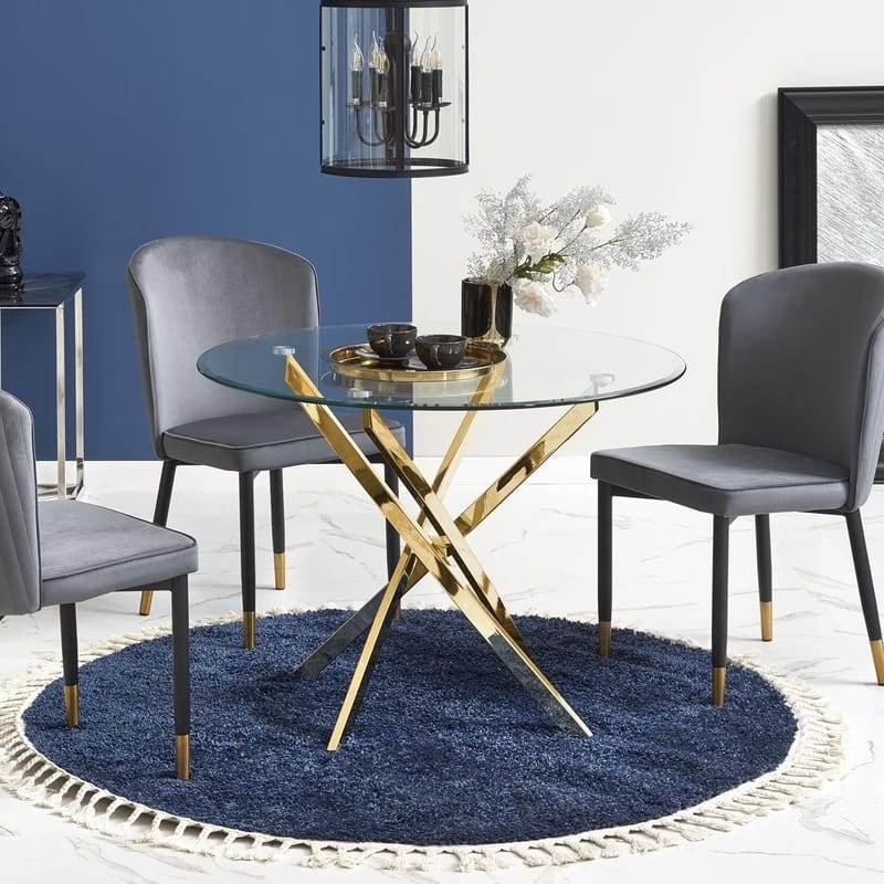 Raymond matbord Ø100 cm - Guld - Guld - Möbler - Bord & matgrupper - Matbord & köksbord