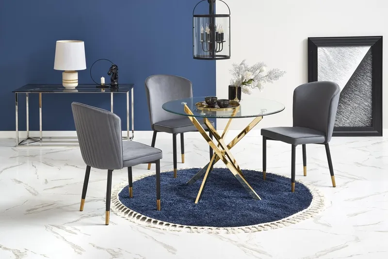 Raymond matbord Ø100 cm - Guld, Guld