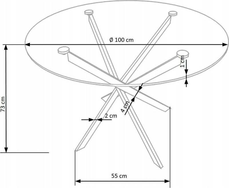 Raymond matbord Ø100 cm - Krom - Krom - Möbler - Bord & matgrupper - Matbord & köksbord