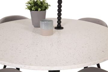 Razzia Matbord 106 cm med 4 Velvet Köksstol Sammet - Möbler - Bord & matgrupper - Matgrupper