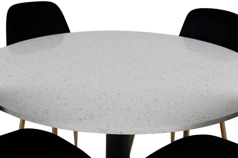 Razzia Matbord 106 cm med 4 Polar Köksstol Sammet - Möbler - Bord & matgrupper - Matgrupper