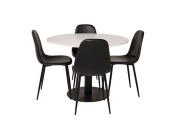Razzia Matbord 106 cm med 4 Polar Köksstol - Möbler - Bord & matgrupper - Matgrupper