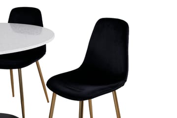 Razzia Matbord 106 cm med 4 Polar Köksstol Sammet - Möbler - Bord & matgrupper - Matgrupper