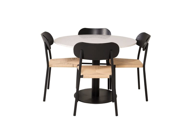 Razzia Matbord 106 cm med 4 Polly Matstol - Möbler - Bord & matgrupper - Matgrupper