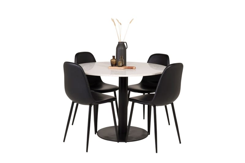 Razzia Matbord 106 cm med 4 Polar Köksstol - Möbler - Bord & matgrupper - Matgrupper