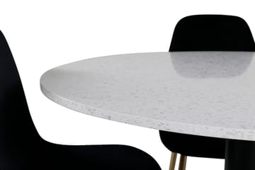 Razzia Matbord 106 cm med 4 Polar Köksstol Sammet - Möbler - Bord & matgrupper - Matgrupper