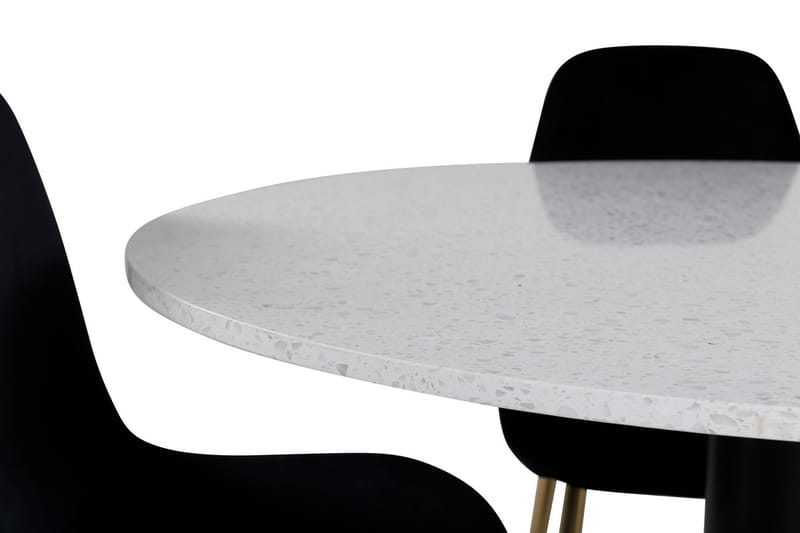 Razzia Matbord 106 cm med 4 Polar Köksstol Sammet - Möbler - Bord & matgrupper - Matgrupper