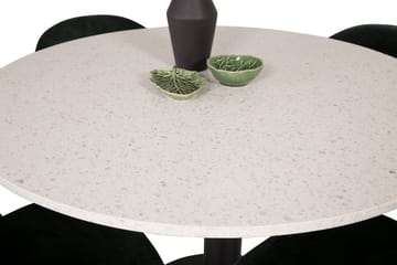 Razzia Matgrupp 106 cm Rund med 4 Velvet stolar - Möbler - Bord & matgrupper - Matgrupper