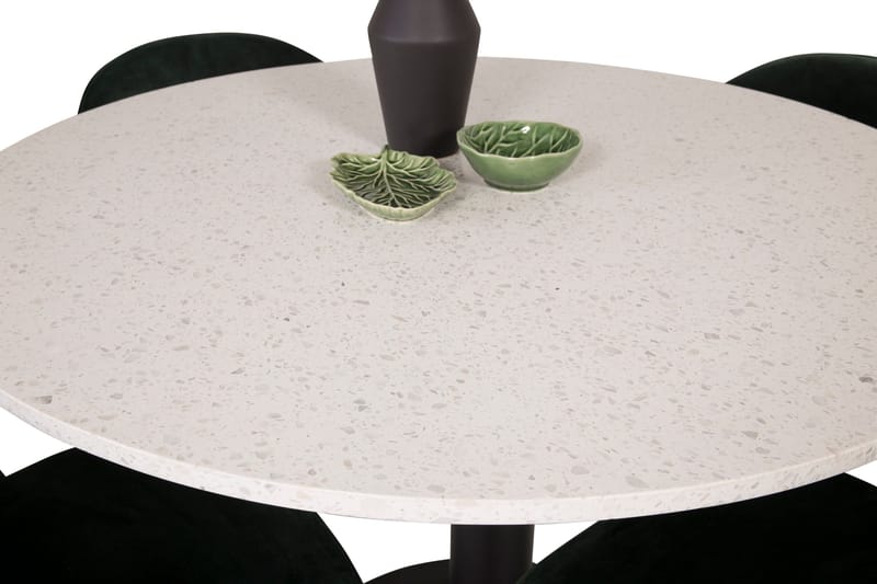 Razzia Matgrupp 106 cm Rund med 4 Velvet stolar - Möbler - Bord & matgrupper - Matgrupper