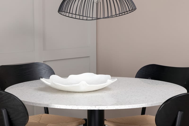 Razzia Matgrupp 106 cm Rund med 4 Polly stolar - Svart - Möbler - Bord & matgrupper - Matgrupper