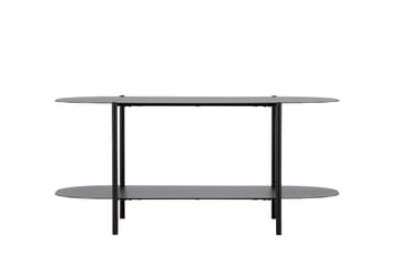 Recife 100 cm Ovalt Soffbord med Hyllor i Metall - Svart - Möbler - Bord & matgrupper - Soffbord