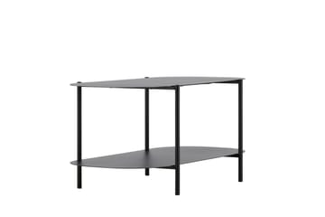 Recife 100 cm Ovalt Soffbord med Hyllor i Metall - Svart - Möbler - Bord & matgrupper - Soffbord