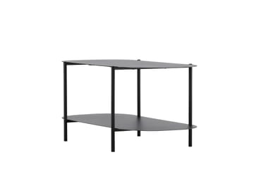 Recife 100 cm Ovalt Soffbord med Hyllor i Metall - Svart - Möbler - Bord & matgrupper - Soffbord
