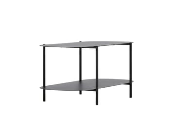 Recife 100 cm Ovalt Soffbord med Hyllor i Metall - Svart - Möbler - Bord & matgrupper - Soffbord