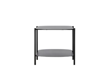 Recife 100 cm Ovalt Soffbord med Hyllor i Metall - Svart - Möbler - Bord & matgrupper - Soffbord