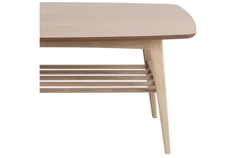 Reeves Rektangulärt Soffbord med Hyllor i Trä - Beige - Möbler - Bord & matgrupper - Soffbord