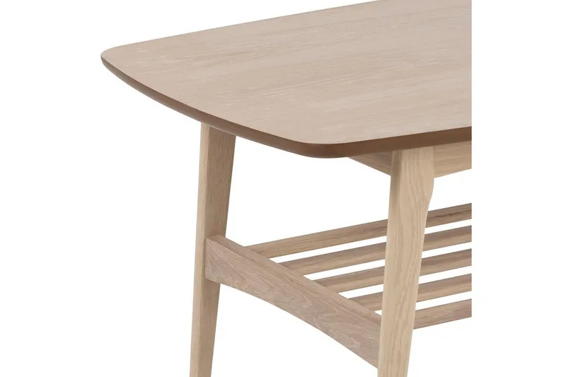 Reeves Rektangulärt Soffbord med Hyllor i Trä - Beige - Möbler - Bord & matgrupper - Soffbord