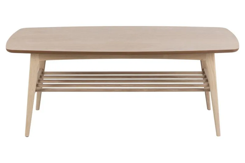 Reeves Rektangulärt Soffbord med Hyllor i Trä - Beige - Möbler - Bord & matgrupper - Soffbord