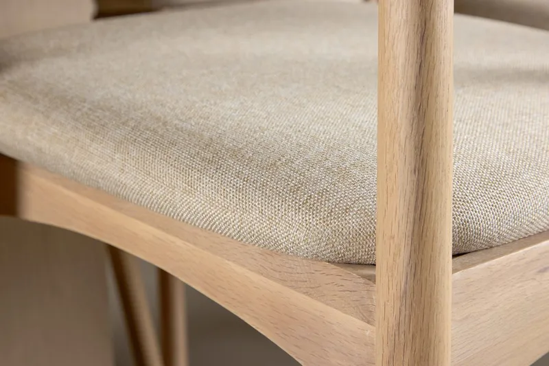 Rektangulär Matgrupp Tyresö 220 cm med 6 Ven Stolar - Natur/whitewash - Möbler - Bord & matgrupper - Matgrupper