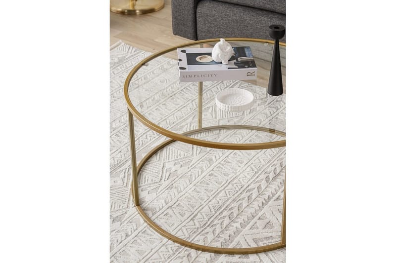 Retzow Soffbord 80 cm - Guld/Transparent - Möbler - Bord & matgrupper - Soffbord