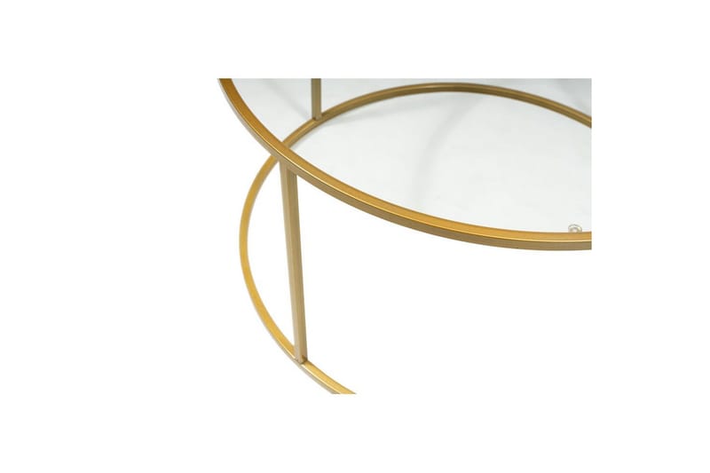 Retzow Soffbord 80 cm - Guld/Transparent - Möbler - Bord & matgrupper - Soffbord