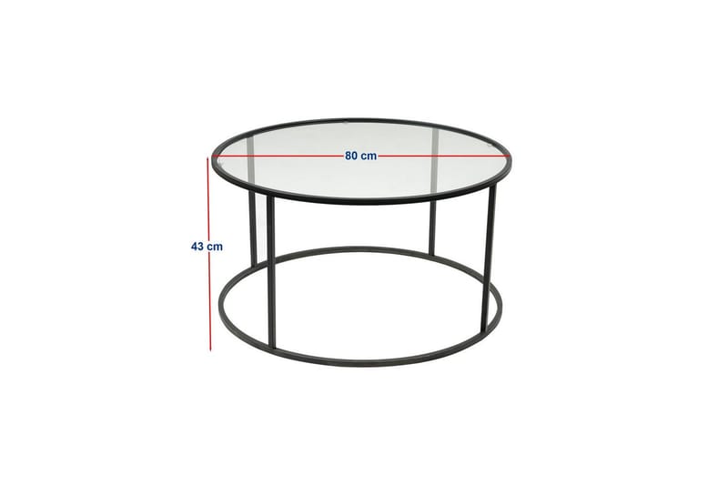 Retzow Soffbord 80 cm - Svart - Möbler - Bord & matgrupper - Soffbord