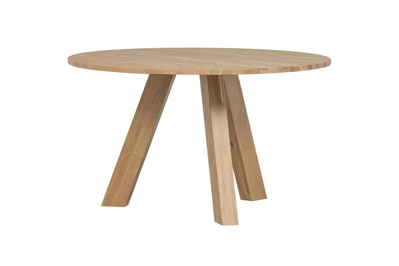 Rhonda Runt Matbord 129 cm med Ekskiva, Beige