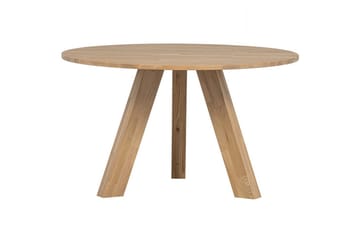 Rhonda Runt Matbord 129 cm med Ekskiva - Beige - Möbler - Bord & matgrupper - Matbord & köksbord