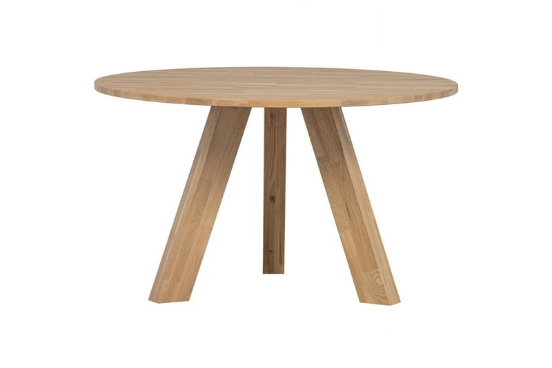 Rhonda Runt Matbord 129 cm med Ekskiva - Beige - Möbler - Bord & matgrupper - Matbord & köksbord