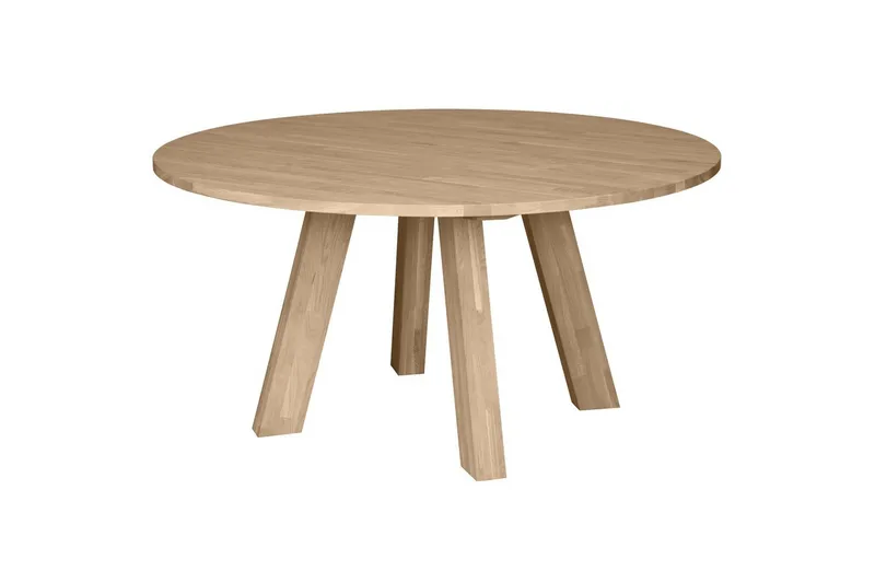Rhonda Runt Matbord 150 cm med Ekskiva, Beige