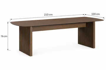 Richeto Matbord 210 cm med 6 Lucy Matstolar - Rökt ek - Möbler - Bord & matgrupper - Matgrupper