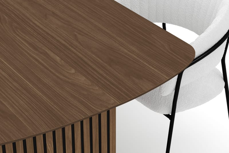 Richeto Matbord 240 cm med 6 Karol Matstolar - Rökt ek / Vit Bouclé - Möbler - Bord & matgrupper - Matgrupper