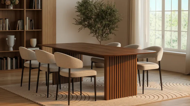 Richeto Matbord 240 cm med 6 Sawako Stolar - Ek - Möbler - Bord & matgrupper - Matgrupper