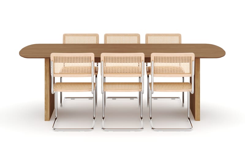 Richeto Matbord 240 cm med 6 st Build Matstolar - Naturlig finish - Möbler - Bord & matgrupper - Matgrupper