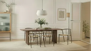 Richeto Matbord 240 cm med 6 Winston Matstolar - Rökt ek - Möbler - Bord & matgrupper - Matgrupper