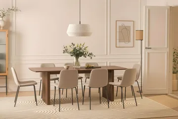 Richeto Matbord 240 cm med 8 Katy Matstolar - Rökt ek - Möbler - Bord & matgrupper - Matgrupper