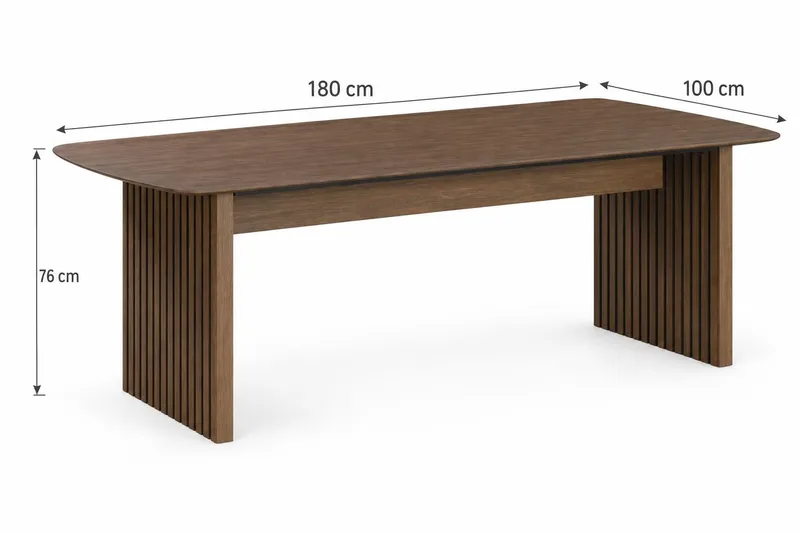 Richeto Matbord Rökt Ek 180 cm - Brun/Ribbad - Möbler - Bord & matgrupper - Matbord & köksbord