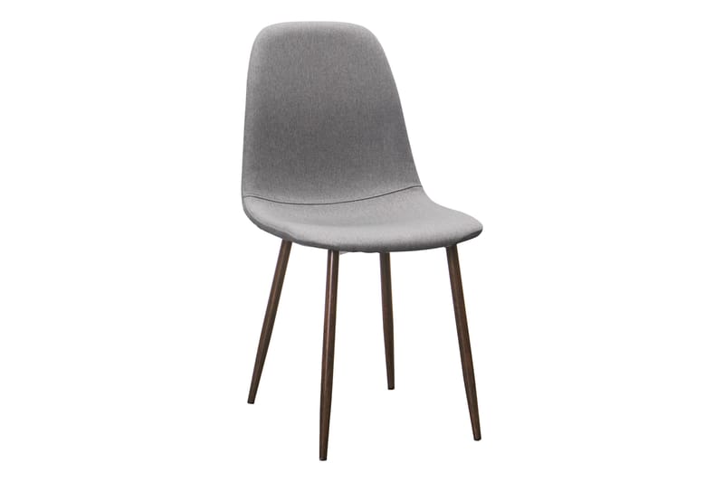 Richeto Matbord Rökt Ek 180 cm valnöt +  6 st Nibe stol grå med valnöt ben - Brun/Grå - Möbler - Bord & matgrupper - Matgrupper