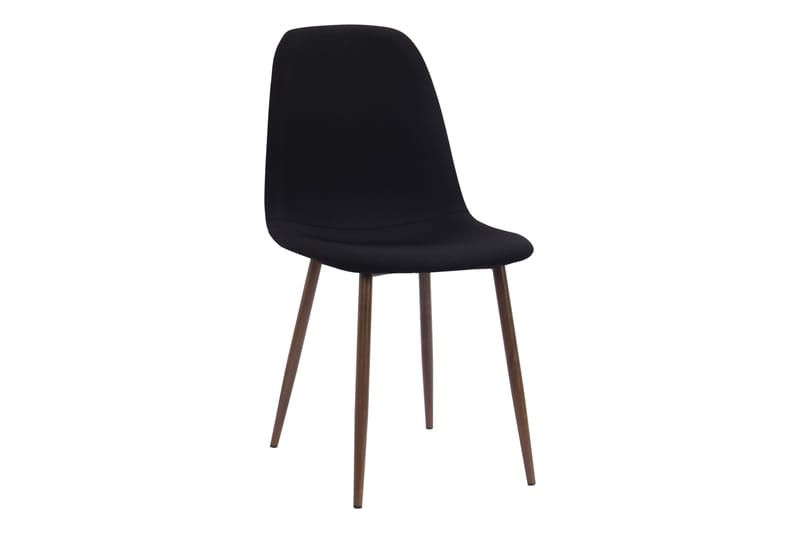 Richeto Matbord Rökt Ek 180 cm valnöt +  6 st Nibe stol svart med valnöt ben - Brun/Svart - Möbler - Bord & matgrupper - Matgrupper