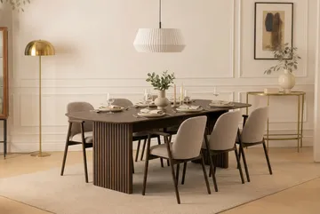 Richeto Matbord Rökt Ek 240 cm med 6 Reciclar Matstolar - Rökt ek - Möbler - Bord & matgrupper - Matgrupper