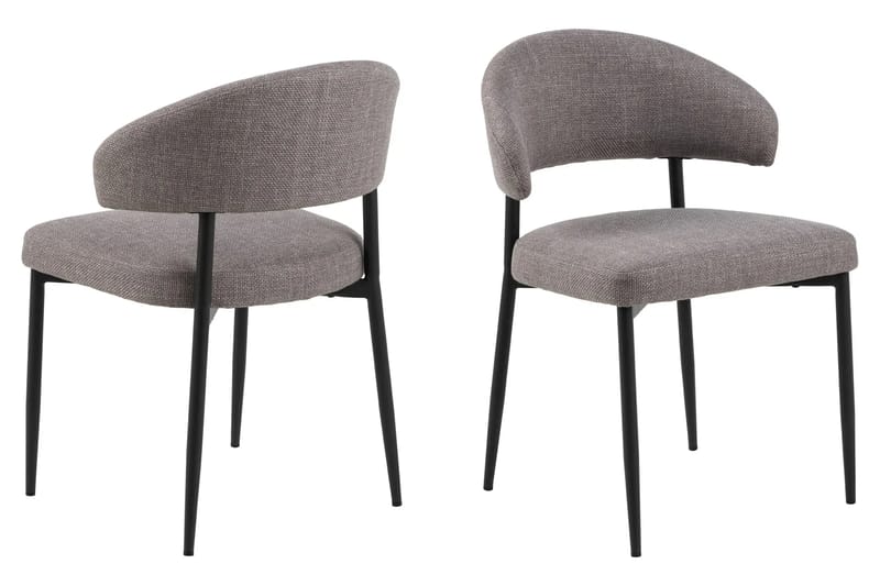 Richeto Matbord Rökt Ek 240 cm med 6 Sawako Greige Stolar - Rökt ek/Greige - Möbler - Bord & matgrupper - Matgrupper